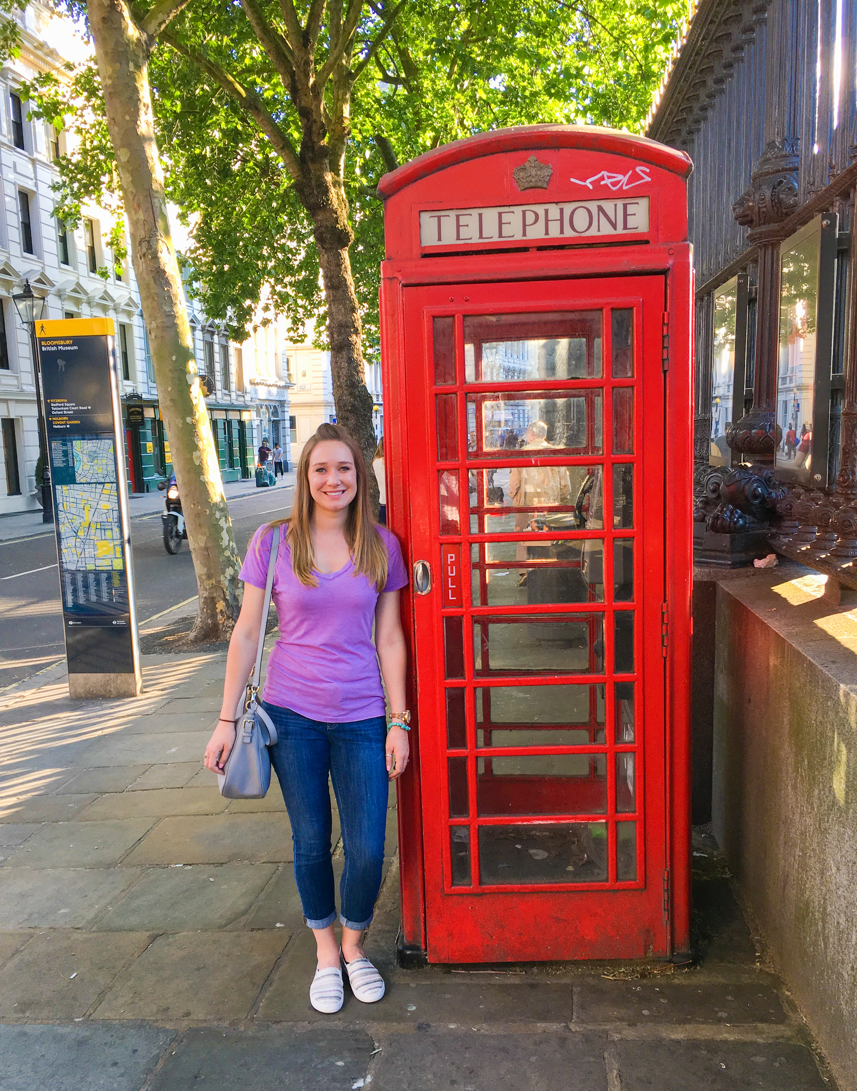 London Highlights with red telephone booth