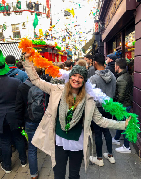 St. Patricks Day in Temple Bar Dublin