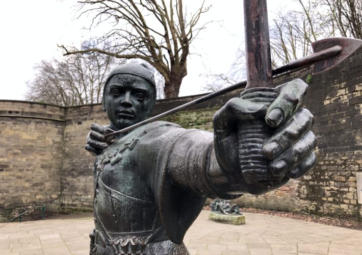 Robin Hood Statue in Nottingham, England